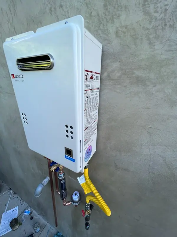 Tankless water heater installation for Hickory Ridge homes